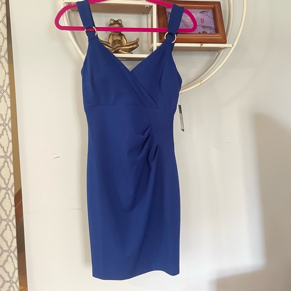 Guess Dresses & Skirts - GUESS Women's 4 Cobalt Blue Sheath Rouched Dress NWT